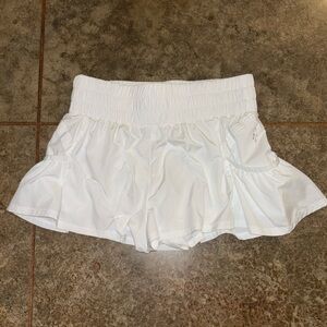 Free People Movement Get Your Flirt On Shorts- White- Size Small